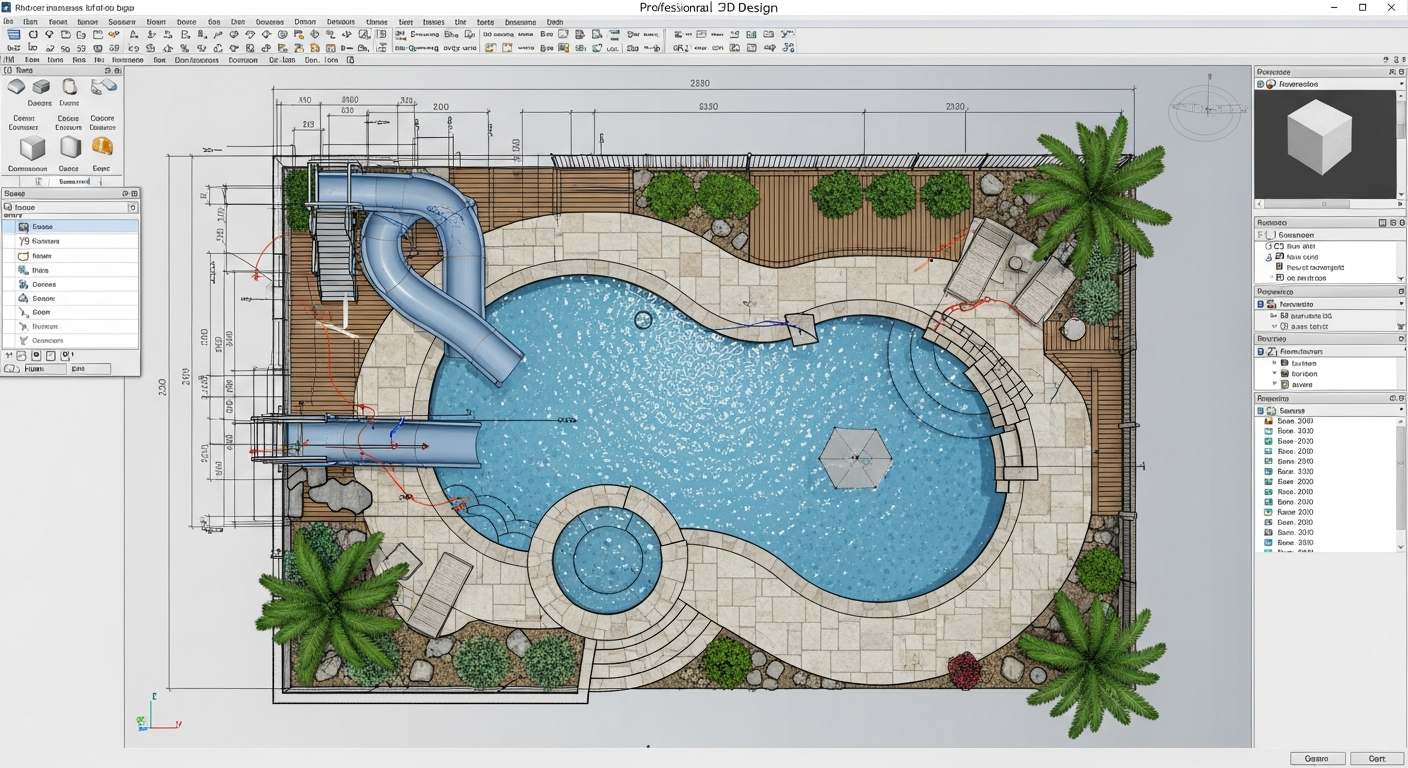 Infinity Pool 3d Model 3D Pool Design in Bergen County NJ | SmartWater Pools